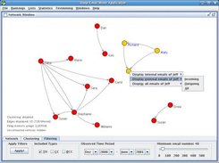 The network can be filtered using different attributes