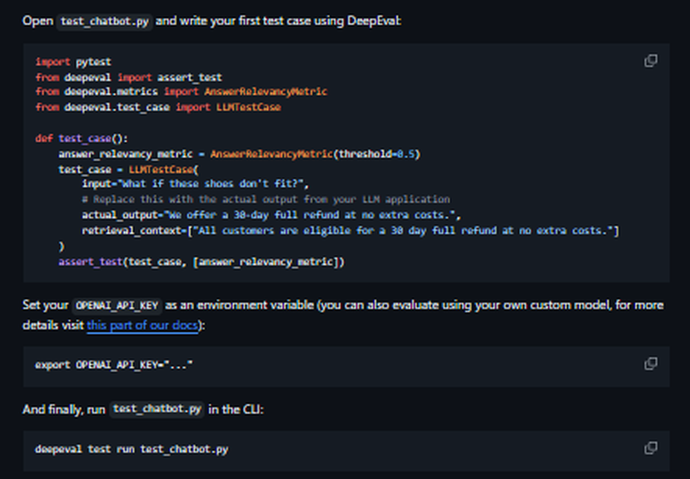 DeepEval Screenshot 1