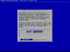 deepOfix Installer Screenshot - choose the disk to install