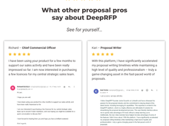 DeepRFP testimonials
