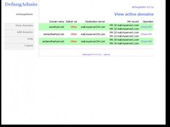 Defangadmin domain view