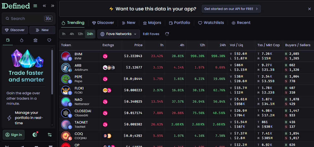 Defined.fi Screenshot 1