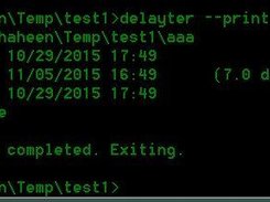 Listing files scheduled for deletion. Only file aaa remains