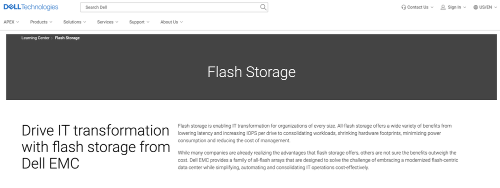 Dell EMC Flash Storage Screenshot 1