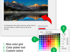 Color popup dialog in action