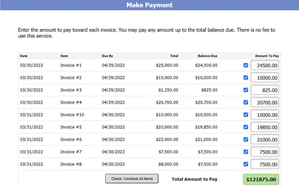 Deltek Payments Screenshot 1