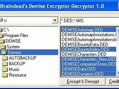 Encrypting/Decrypting files via the interactive interface