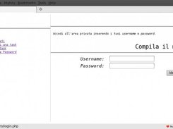 Una volta registrati, si può accedere all'area privata.