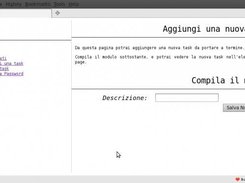 Ecco la pagina per aggiungere una task.