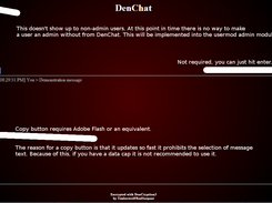 DenChat Screenshot with Annotations