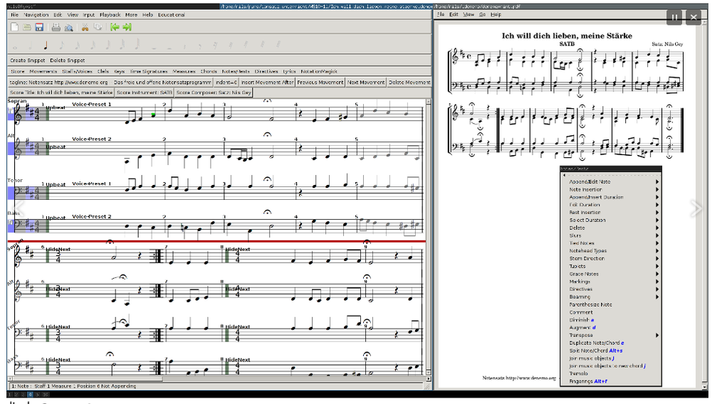 Denemo Screenshot 1