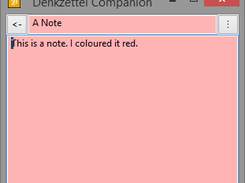 A Note, colored red