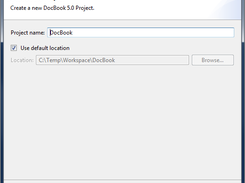 DocBook New Project Wizard
