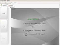Creating a screen presentation out of the content