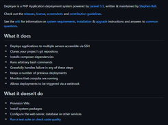 Deployer PHP Screenshot 1