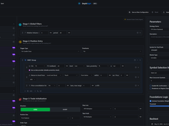 DepthSight Visual Strategy Builder: A no-code drag-and-drop interface for algorithmic crypto trading.