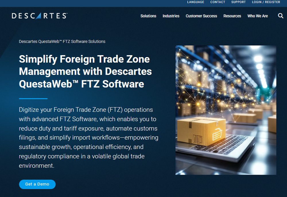 Descartes QuestaWeb FTZ Screenshot 1