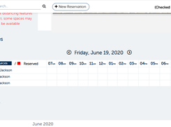 DeskFlex Software Calender Dashboard