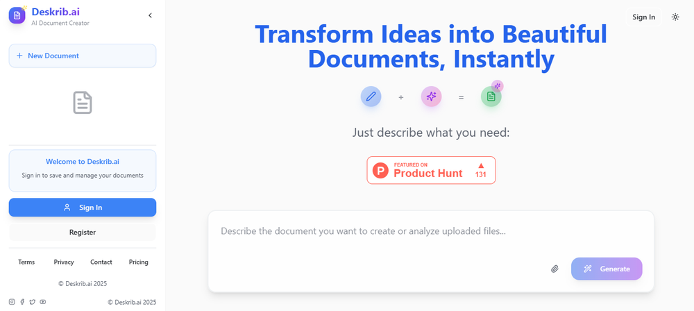 Deskrib.ai Screenshot 1