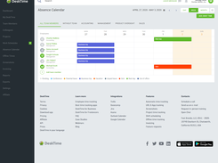 DeskTime Absence calendar 