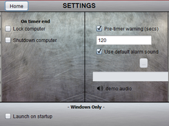 The timer has many advanced settings