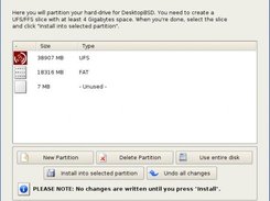 The graphical installer's partitioning tool