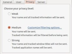 Preferences window