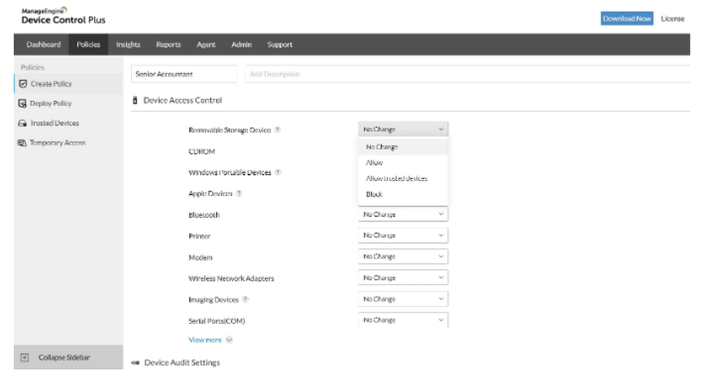 ManageEngine Device Control Plus Screenshot 1