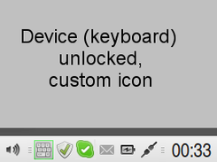 Device (keyboard) unlocked, custom icon
