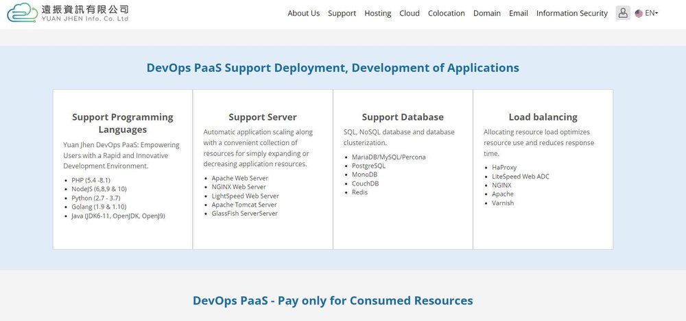 DevOps PaaS (Platform as a Service) from Yuan Jhen 