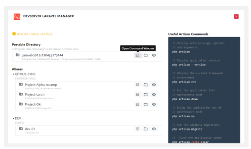 Devserver Screenshot 1