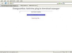 Download manager scanning file