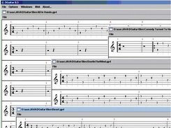 DGuitar with multiple GP4 files open