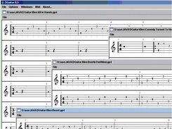 DGuitar with multiple GP4 files open