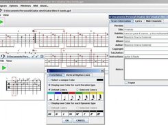 DGuitar 0.5.4 showing some of its features