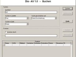The search dialog