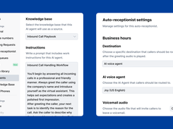 An AI voice agent, powered by your knowledge base, can manage routine inbound and outbound calls around the clock. It answers questions, provides information, and, when needed, seamlessly transfers the caller to a human agent with full context so nothing gets lost.