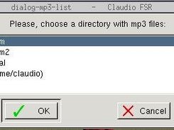 Choose a directory with mp3 files