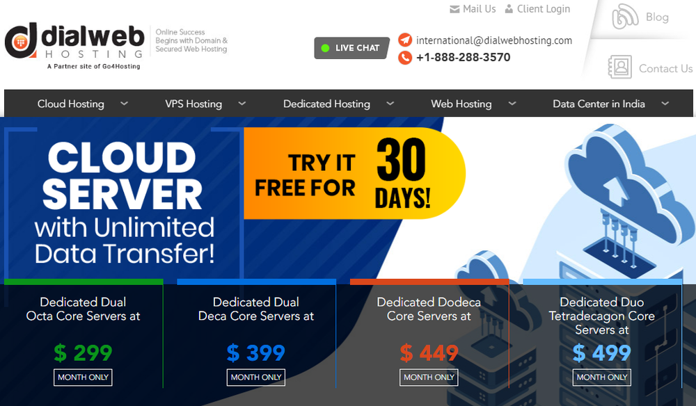 DialWebHosting Screenshot 1