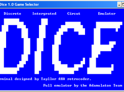Dice 0.9 Updated Title Screen