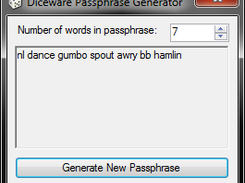 Diceware Passphrase Generator Screenshot 1
