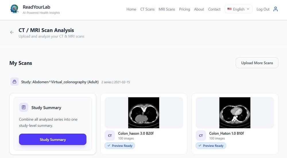 Scan list view