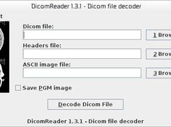 DicomReader 1.3.1 Main window