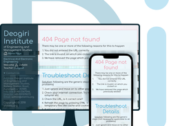 Error Management Page