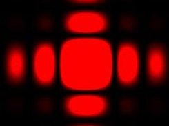1 square-shaped hole - Basic diffraction pattern