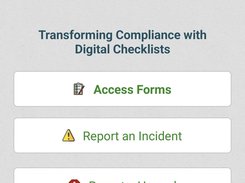 Home Dashboard (DIGI CLIP mobile forms home screen)  The DIGI CLIP mobile app home screen provides quick access to forms, incident reporting, hazard reporting, and quality management tools, enabling fast and efficient data capture in the field.