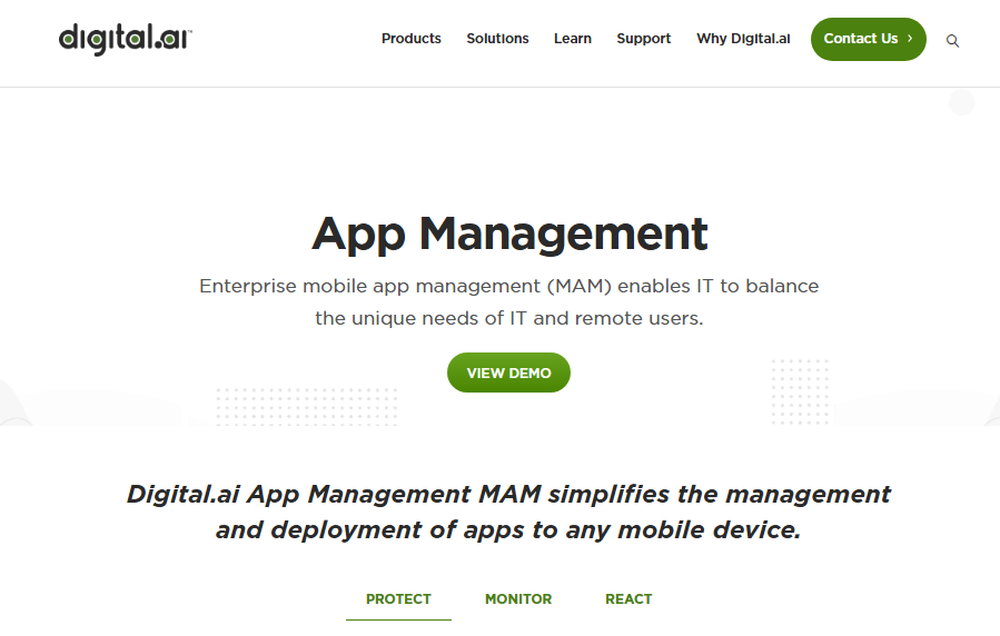 Digital.ai App Management Screenshot 1