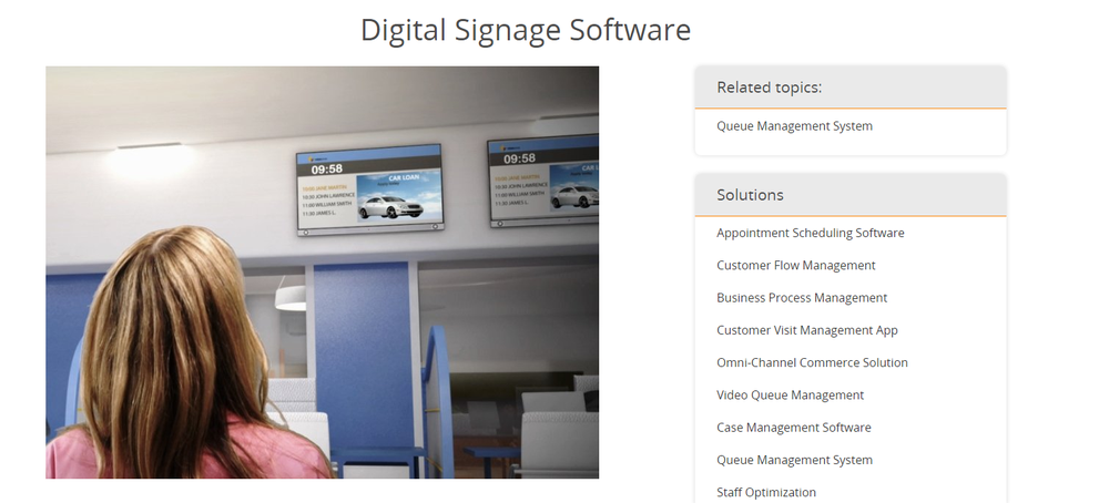 Q-Nomy Digital Signage Screenshot 1