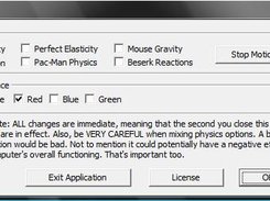 The options menu for the Digital Ball