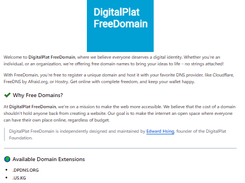 DigitalPlat FreeDomain Screenshot 1